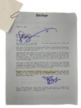 Bob Hope signed invitation letter to movie actor Sylvester Stallone