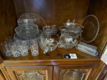 ball footed glassware, ball footed plates