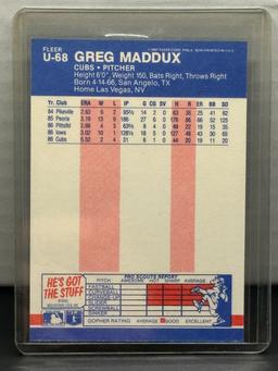 Greg Maddux 1987 Fleer RC Rookie #U-68