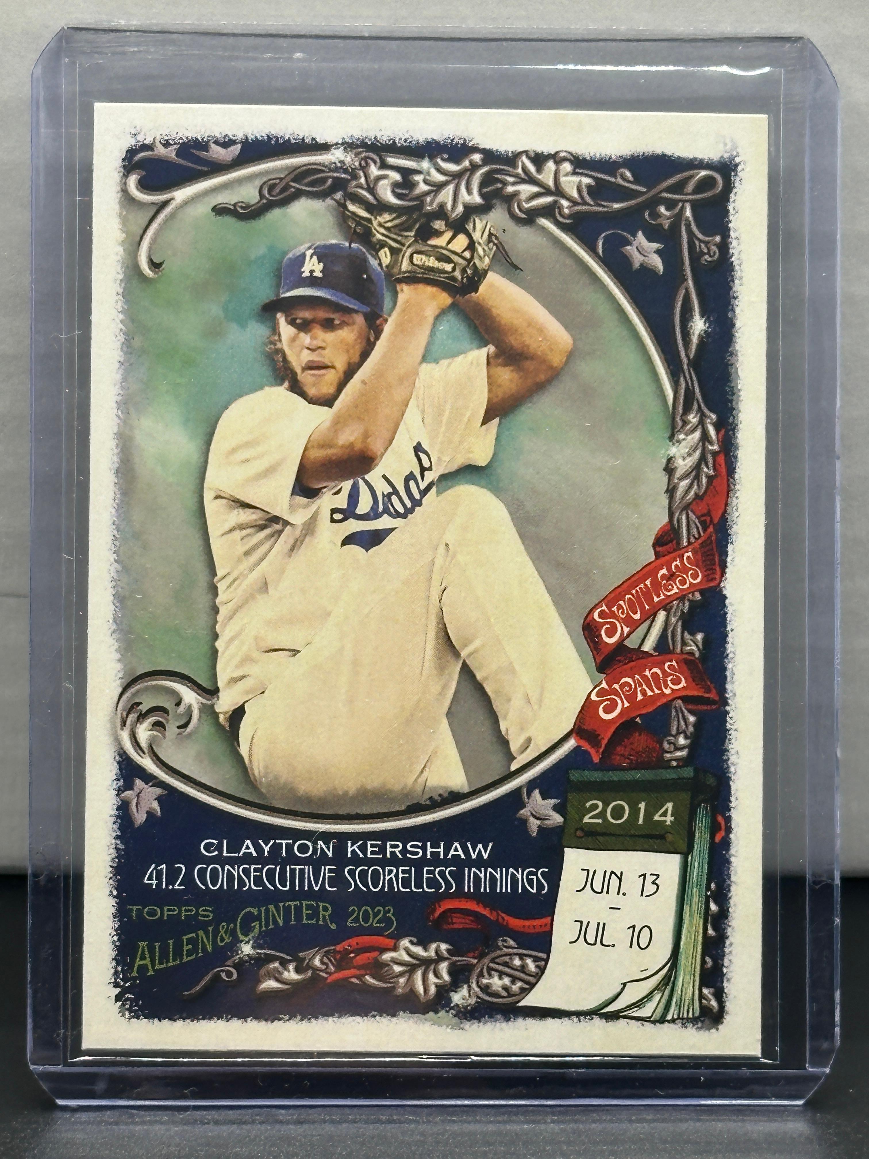 Clayton Kershaw 2023 Topps Allen and Ginter Spotless Spans Insert #SS-50