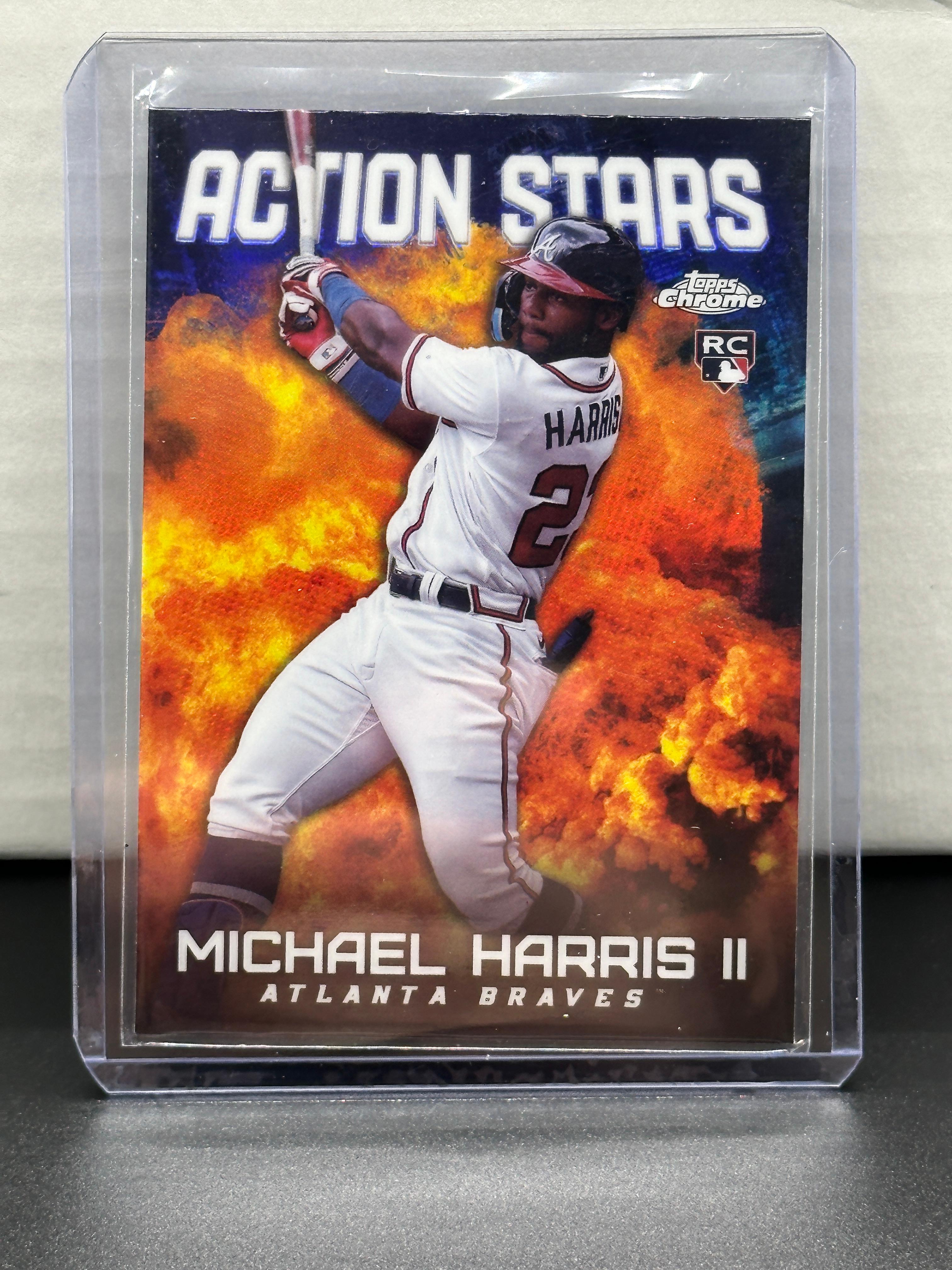 Michael Harris 2023 Topps Chrome Action Stars Refractor Rookie RC Insert #ASC-6