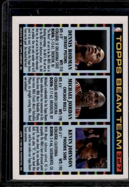 Michael Jordan Dennis Rodman Kevin Johnson 1993 Topps Beam Team Insert #3