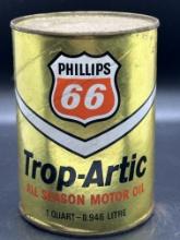 Phillips 66 Trop-Arctic All Season Motor Oil Can 1 Quart Full