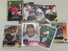 MLB Lot of 8 Cards - Mussina RC, Garret Anderson RC, Piazza, Chipper, Ozzie, Mattingly