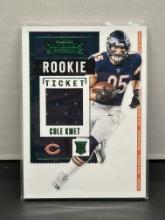Cole Kmet 2020 Panini Contenders Green Foil Rookie Ticket Patch RC Insert Parallel #RTS-CKM