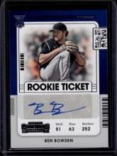 Ben Bowden 2021 Panini Contenders Rookie Ticket RC Auto #157