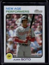 Juan Soto 2022 Topps Heritage New Age Performers Insert #NAP-7