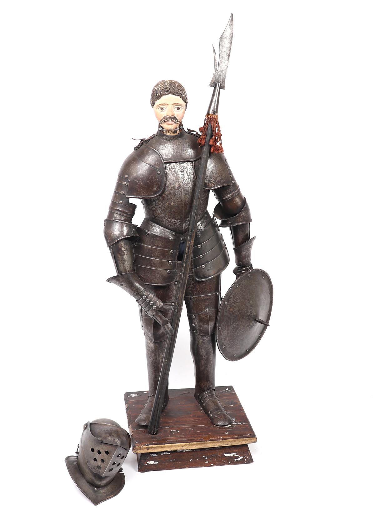 Enlarged Scale Miniature Knight In Armour, 19th century
