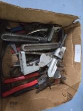Misc hand tools and pliers, drill grinder