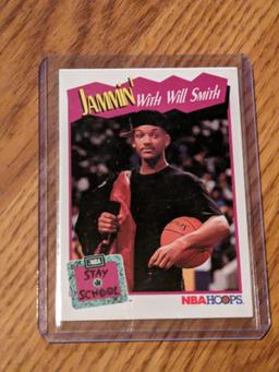 1991 NBA Hoops #325 "Stay In School" Jammin with Will Smith