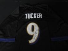 Justin Tucker Signed Black Ravens Jersey W/Coa
