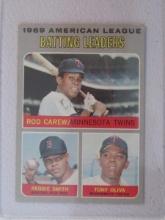 1970 TOPPS 1969 A.L. BATTING LEADERS NO.62