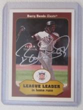 BARRY BONDS SIGNED SPORTS CARD WITH COA