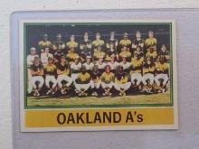 1976 TOPPS OAKLAND A'S TEAM CARD NO.421
