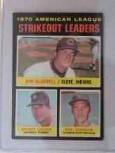 1971 TOPPS 1970 A.L. STRIKEOUT LEADERS NO.71