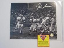 JIM BROWN SIGNED 8X10 PHOTO WITH COA BROWNS