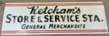 Ketcham's Store & Service Station General Merchandise 1940s-50s Cities Service Gas Station Sign