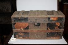 Wooden Trunk & Contents