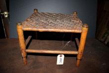 Foot stool, woven top