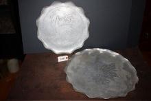 Hand Wrought Hammered Aluminum  plates