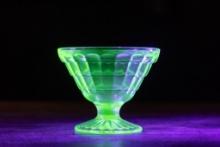 Antique Uranium Glass Sundae Cup
