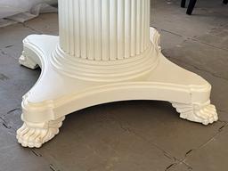 Oscar De La Renta For Century Furniture Round Dining Table With Ivory Lacquer Claw Foot Base