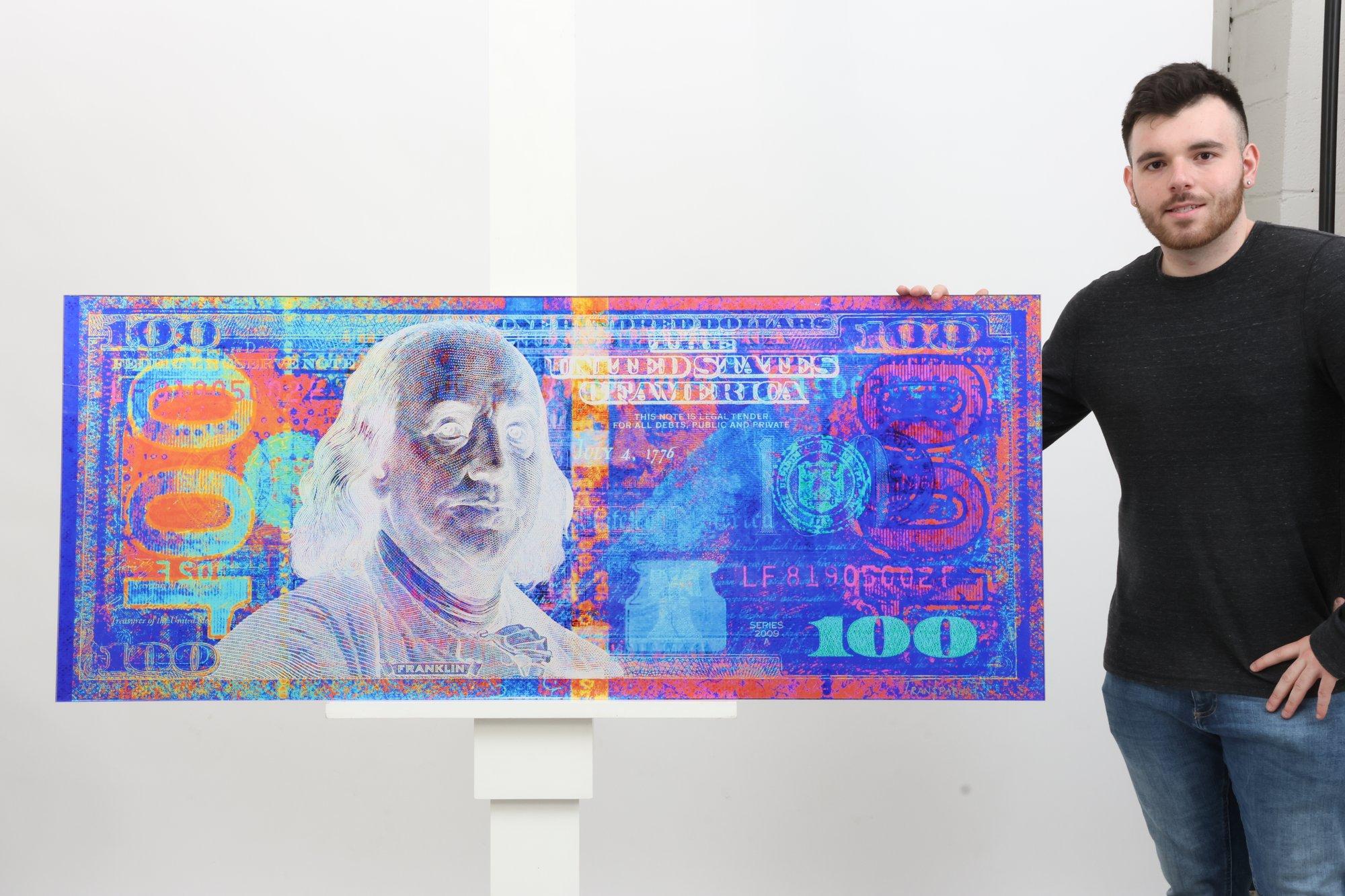 Original 100 Bill Art By Miami Artist TranParent