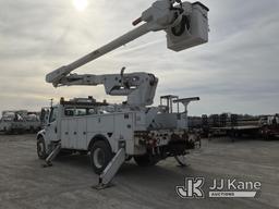 (Bloomington, IL) Altec AM55E, Over-Center Material Handling Bucket rear mounted on 2014 Freightline