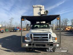 (Ashland, OH) Altec LR756, Over-Center Bucket Truck mounted behind cab on 2013 Ford F750 Chipper Dum