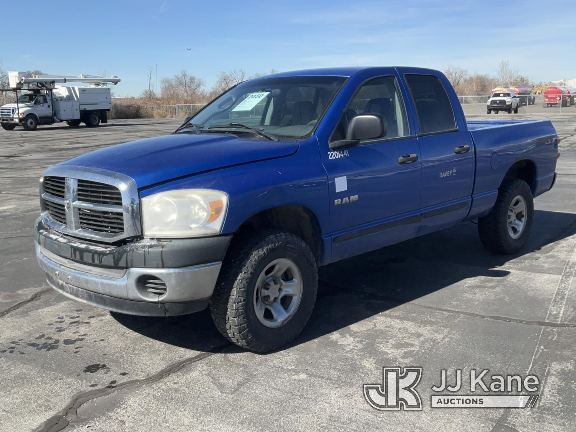 (Salt Lake City, UT) 2008 Dodge 1500 4x4 Crew-Cab Pickup Truck Drive Line Removed, Bad Ball Joints a