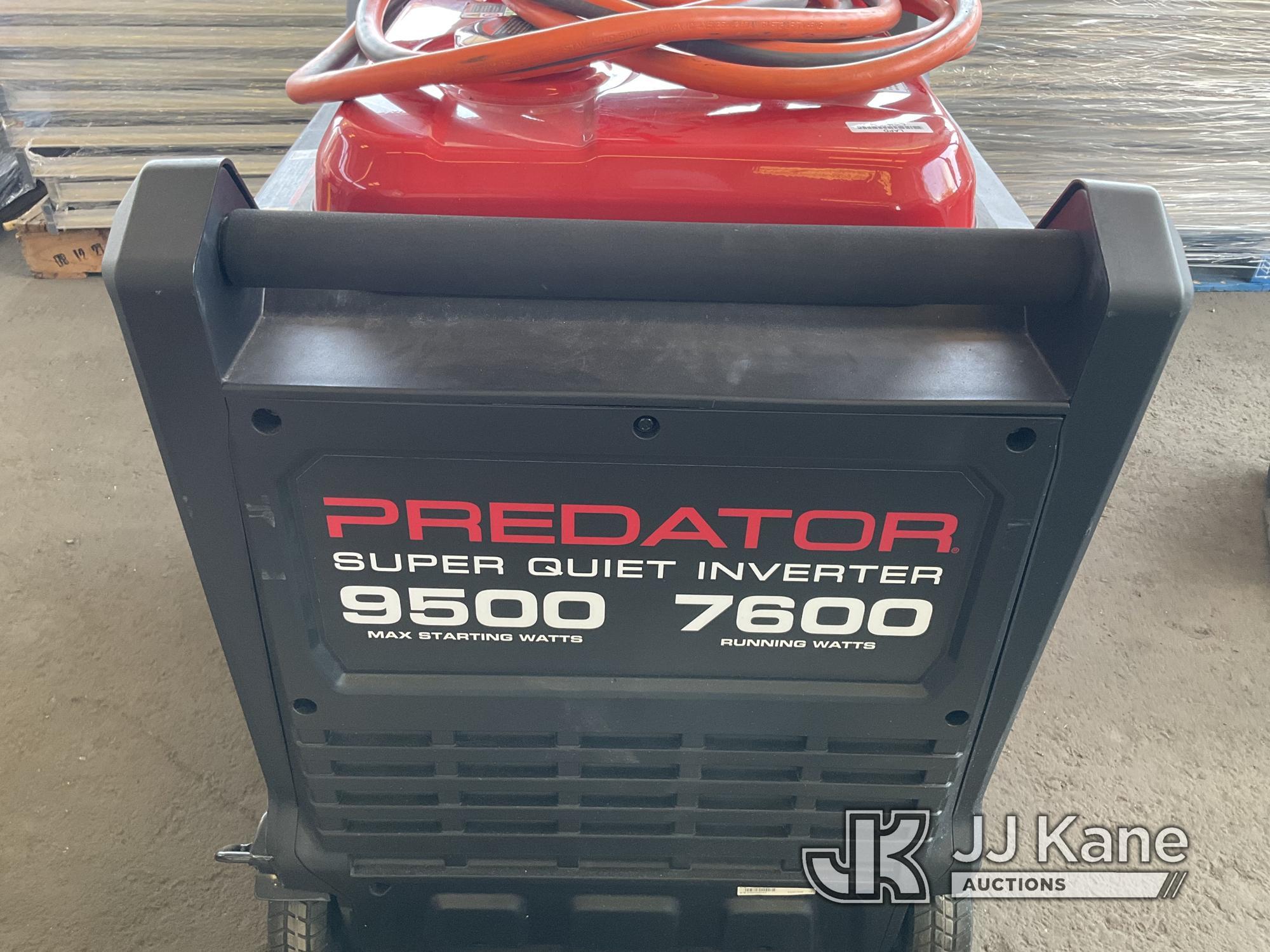 (Jurupa Valley, CA) Predator 9500 Generator (Used) NOTE: This unit is being sold AS IS/WHERE IS via