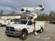 Altec AT48M, Articulating & Telescopic Material Handling Bucket Truck center mounted on 2017 RAM 550