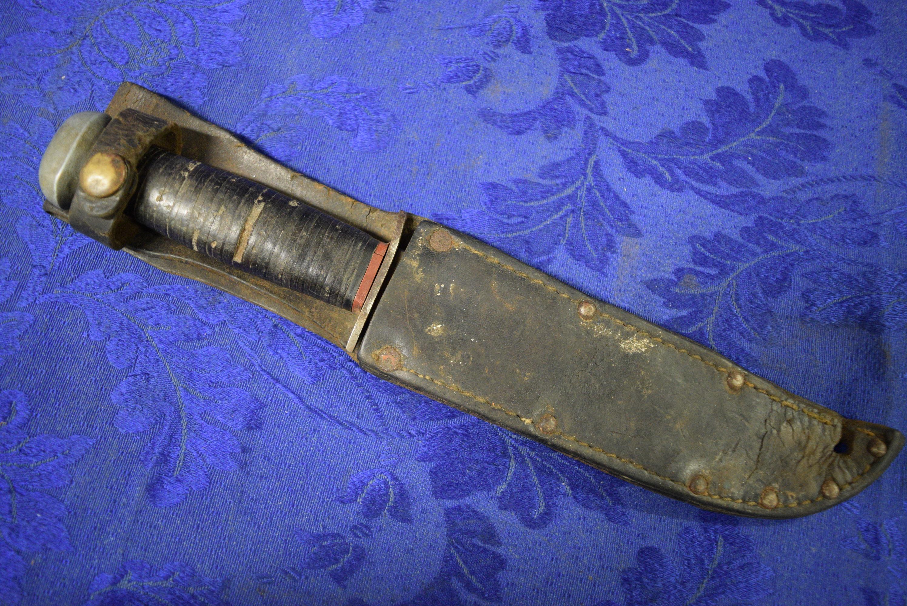 WWII FIGHTING KNIFE AND SHEATH
