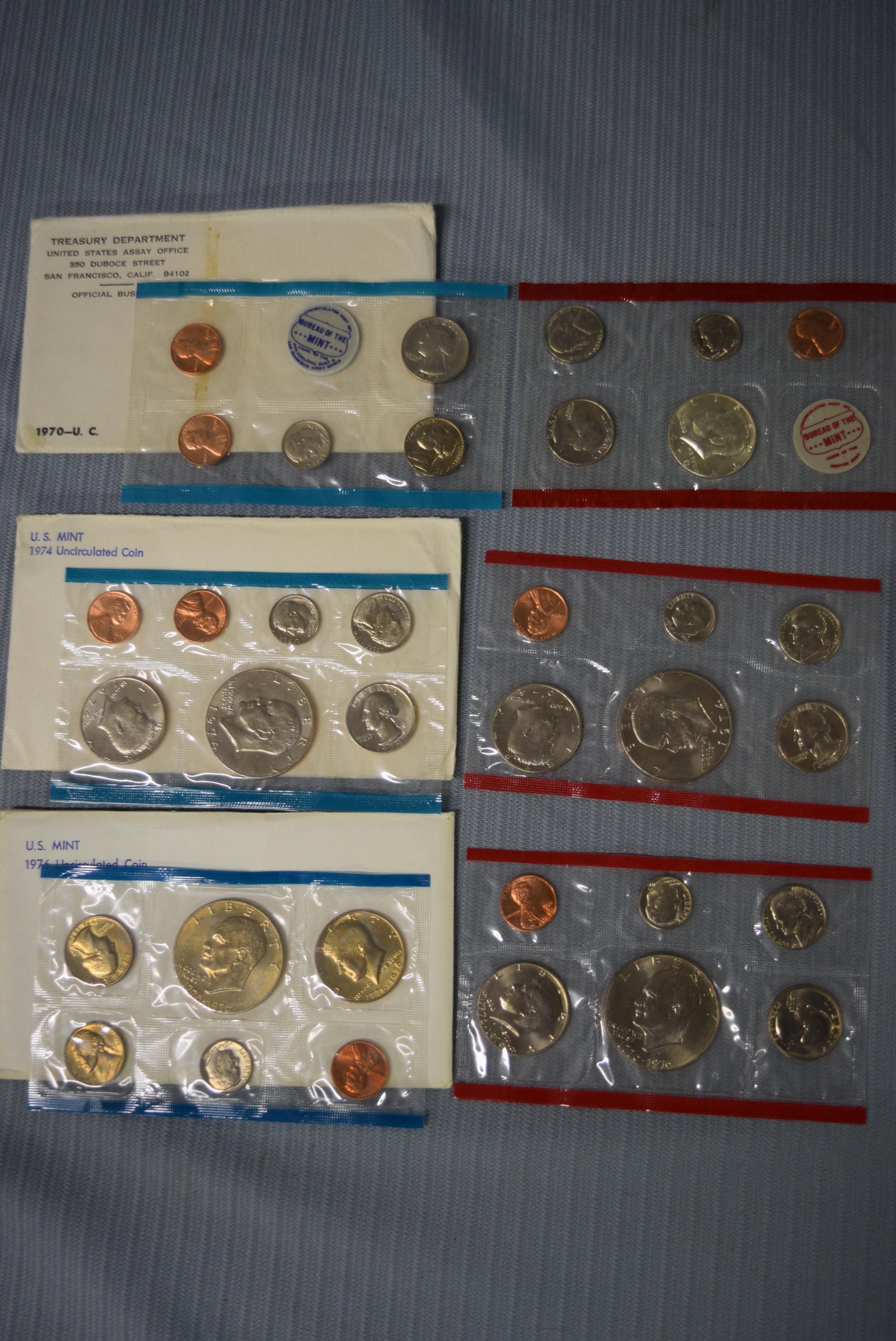 6 SETS OF UNCIRCULATED COINS!