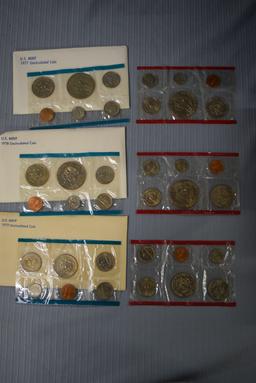 6 SETS OF UNCIRCULATED COINS!
