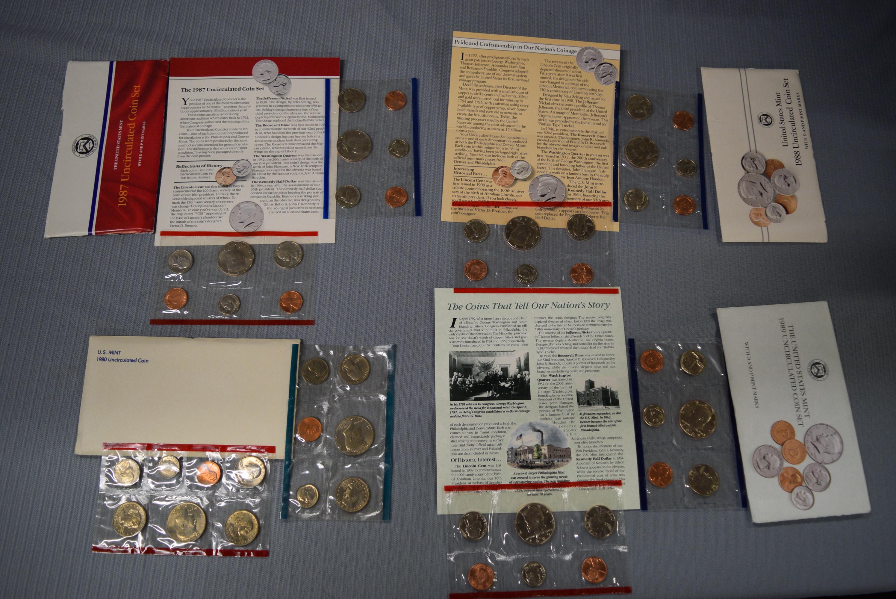 4 SETS OF UNCIRCULATED COINS!