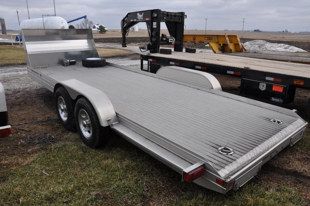 '09 Featherlite 3110 20' aluminum flatbed car trailer