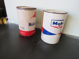 2 Quart Mobil Grease Cans