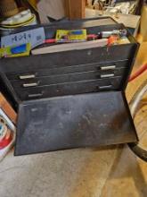 24 inch Toolbox with contents on cart.