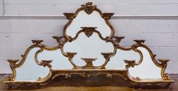 Italian Rococo Mirrored Wall Shelf