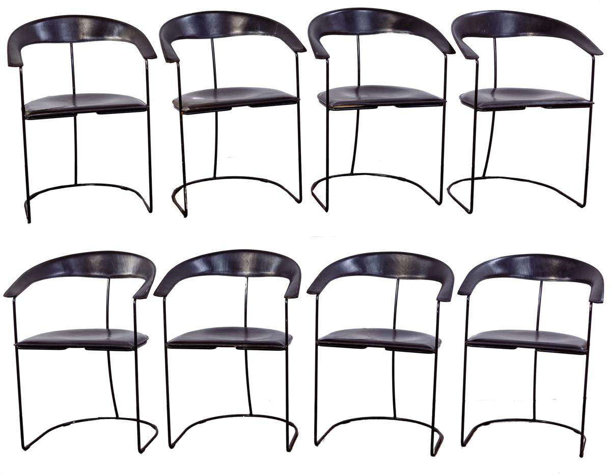 Italian Arrben 'Ursula' Leather Chairs