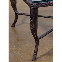 (Style of) Christopher Chodoff Glass and Bronze Coffee Table