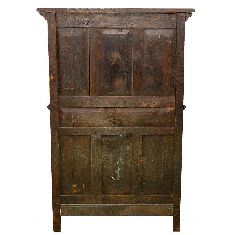 Gothic Revival Carved Wood Cabinet