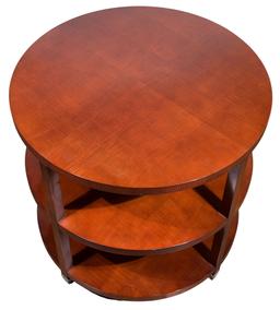 Baker Furniture Wood Laminate Accent Table