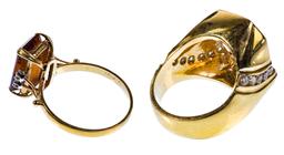 18k Gold Ring and Setting
