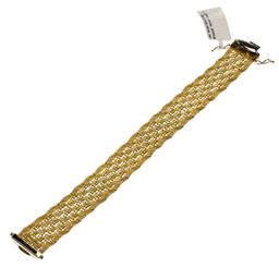 14k Yellow Gold Woven Mesh Bracelet