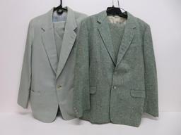 Two "Pritzlaff" custom made suits, Pritzlaff hardware owner business suits