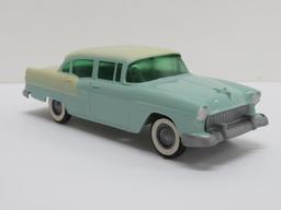 Promo car, 1955 Chevrolet, metal base, 8", friction