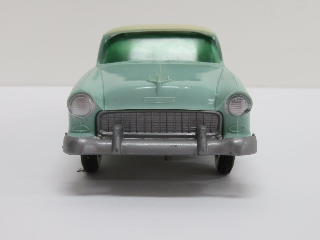 Promo car, 1955 Chevrolet, metal base, 8", friction