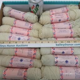 15 skeins of Bernat Dorlaine Master dyed wool metallic, 1 oz, 125 yd each